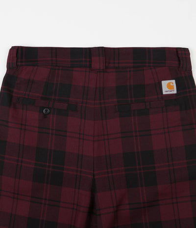 Carhartt Pulford Check Pants - Merlot