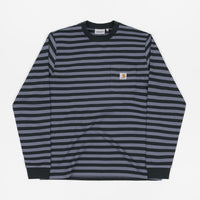 Carhartt Scotty Pocket Long Sleeve T-Shirt - Scotty Stripe / Frasier / Icesheet thumbnail