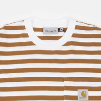 Carhartt Scotty Pocket Long Sleeve T-Shirt - Scotty Stripe / Rum / White thumbnail