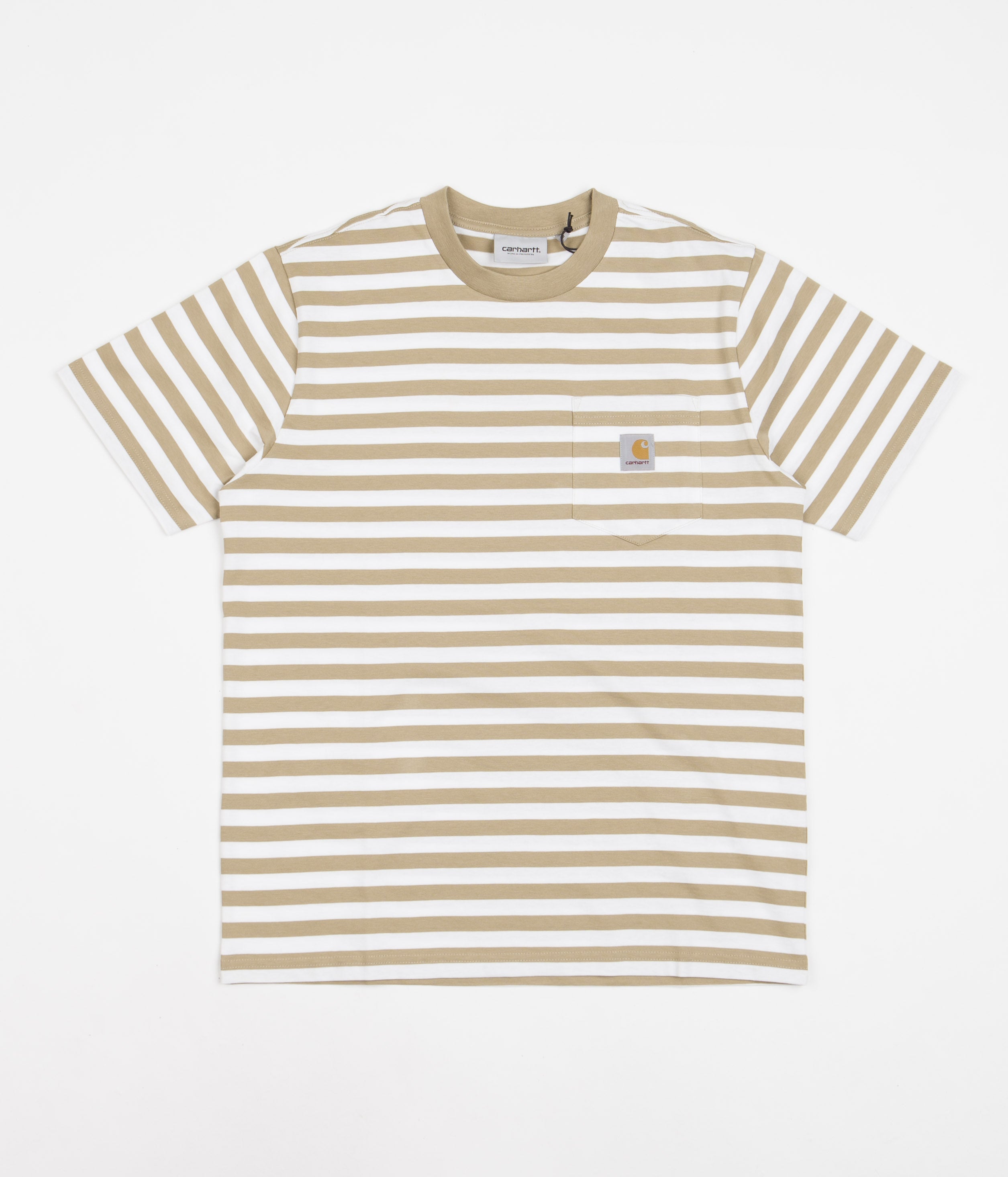 Carhartt Scotty Pocket T-Shirt - Scotty Stripe / Ammonite / White ...