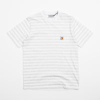 Carhartt Scotty Pocket T-Shirt - Scotty Stripe / Ash Heather / White thumbnail