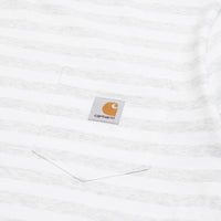 Carhartt Scotty Pocket T-Shirt - Scotty Stripe / Ash Heather / White thumbnail