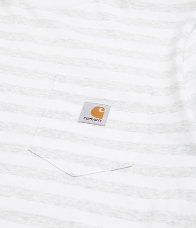 Carhartt Scotty Pocket T-Shirt - Scotty Stripe / Ash Heather / White