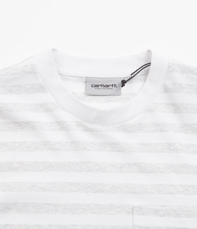 Carhartt Scotty Pocket T-Shirt - Scotty Stripe / Ash Heather / White