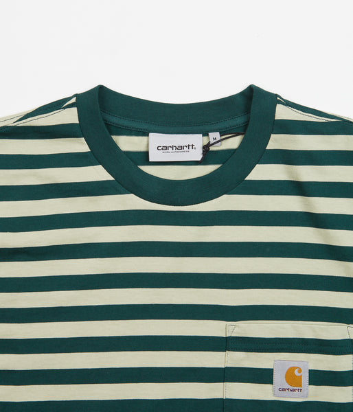 Carhartt Scotty Pocket T-Shirt - Scotty Stripe / Botanic / Agave | Flatspot