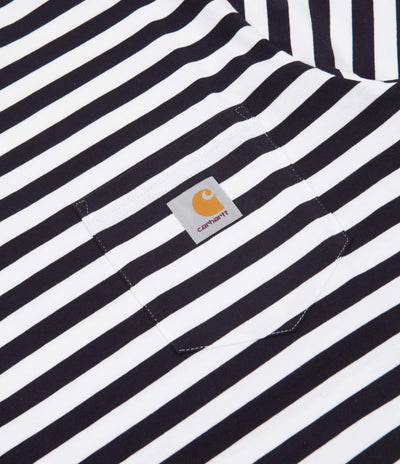 Carhartt Scotty Pocket T-Shirt - Scotty Stripe / Dark Navy / White