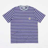 Carhartt Scotty Pocket T-Shirt - Scotty Stripe / Razzmic / Frosted Blue thumbnail