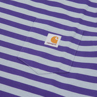 Carhartt Scotty Pocket T-Shirt - Scotty Stripe / Razzmic / Frosted Blue thumbnail