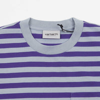 Carhartt Scotty Pocket T-Shirt - Scotty Stripe / Razzmic / Frosted Blue thumbnail