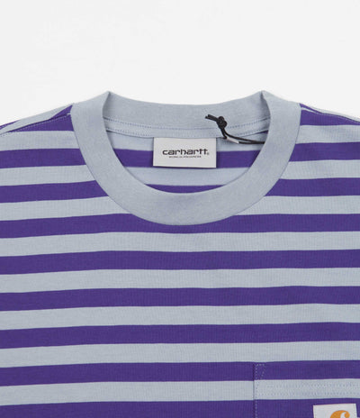 Carhartt Scotty Pocket T-Shirt - Scotty Stripe / Razzmic / Frosted Blue