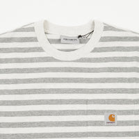 Carhartt Scotty Pocket T-Shirt - Scotty Stripe / White Heather / Grey Heather thumbnail