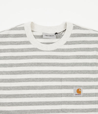 Carhartt Scotty Pocket T-Shirt - Scotty Stripe / White Heather / Grey Heather