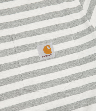 Carhartt Scotty Pocket T-Shirt - Scotty Stripe / White Heather / Grey Heather