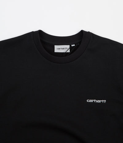 Carhartt Script Embroidery Crewneck Sweatshirt - Black / Wax