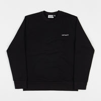 Carhartt Script Embroidery Crewneck Sweatshirt - Black / White thumbnail