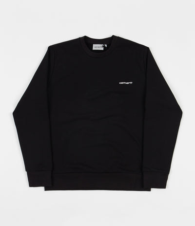 Carhartt Script Embroidery Crewneck Sweatshirt - Black / White