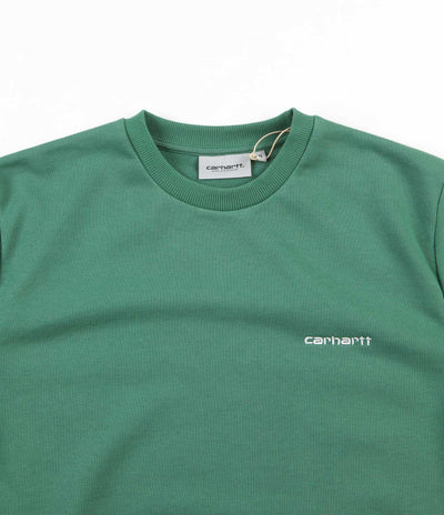 Carhartt Script Embroidery Crewneck Sweatshirt - Mojito / White