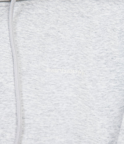 Carhartt Script Embroidery Hoodie - Ash Heather / White