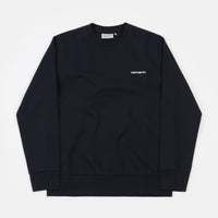 Carhartt Script Embroidery Sweatshirt - Dark Navy / White thumbnail