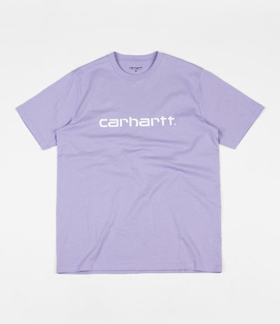 Carhartt Script T-Shirt - Soft Lavender / White