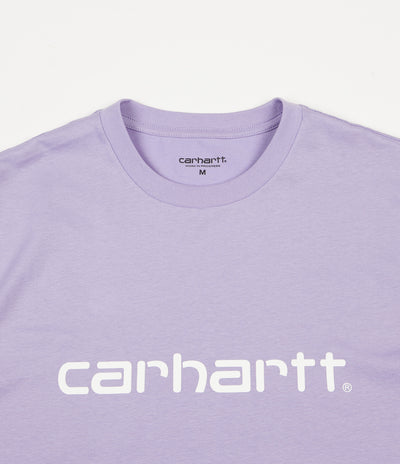 Carhartt Script T-Shirt - Soft Lavender / White