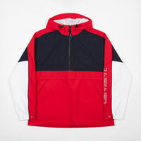 Carhartt Terrace Pullover Jacket - Dark Navy / Cardinal / White thumbnail