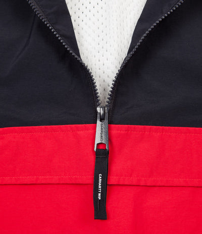 Carhartt Terrace Pullover Jacket - Dark Navy / Cardinal / White