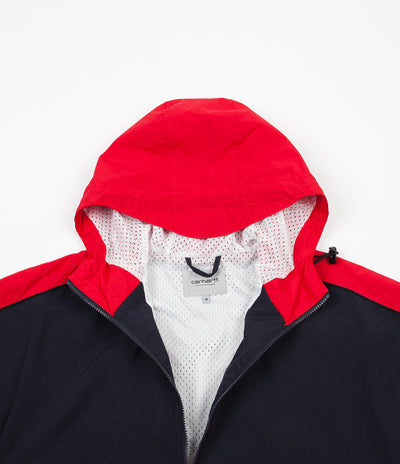 Carhartt Terrace Pullover Jacket - Dark Navy / Cardinal / White