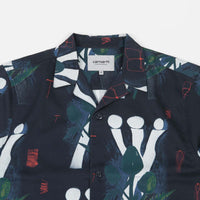 Carhartt Tom Krol Flowers Short Sleeve Shirt - Tom Krol Flowers Print / Midnight thumbnail