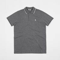 Carhartt Venice Polo Shirt - Dark Grey Heather / Dark Navy thumbnail