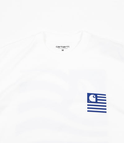 Carhartt Waving State Flag T-Shirt - White / Lapis