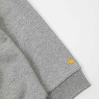 Carhartt Women's Chase Crewneck Sweatshirt - Grey Heather / Gold thumbnail