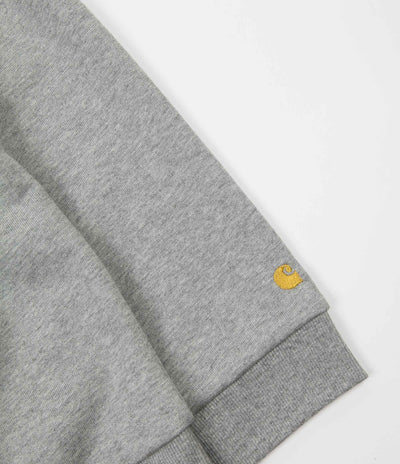 Carhartt Women's Chase Crewneck Sweatshirt - Grey Heather / Gold