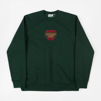 Carhartt x Pass Port Thank You Crewneck Sweatshirt  - Bottle Green thumbnail