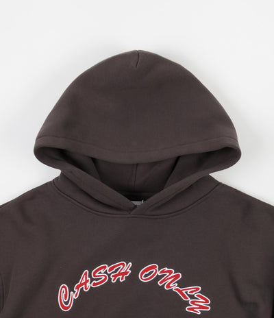 Cash Only Felt Logo Hoodie - Charcoal