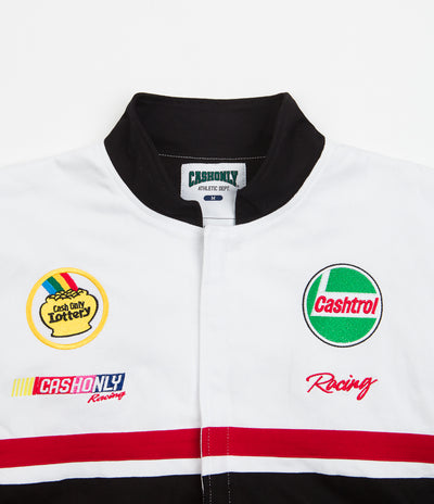 Cash Only Racing Jacket - White / Black