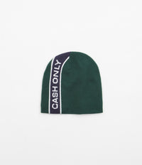 Cash Only Stripe Skull Beanie - Forest