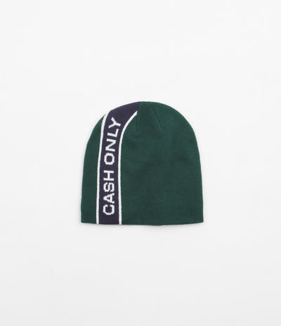 Cash Only Stripe Skull Beanie - Forest