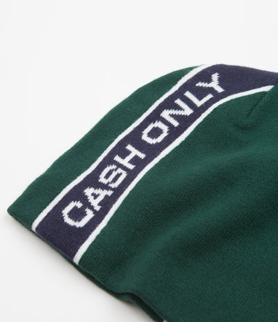 Cash Only Stripe Skull Beanie - Forest