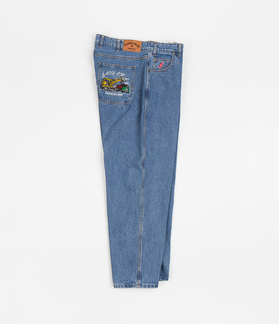 Cash Only Wrecking Baggy Jeans - Washed Indigo