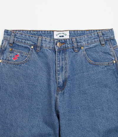 Cash Only Wrecking Baggy Jeans - Washed Indigo