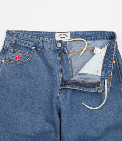 Cash Only Wrecking Baggy Jeans - Washed Indigo