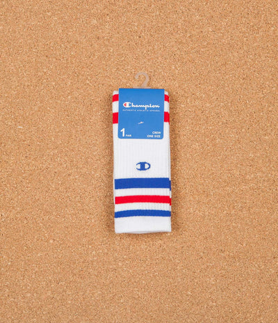 Champion Athletic Tube Socks - White / Blue / Red