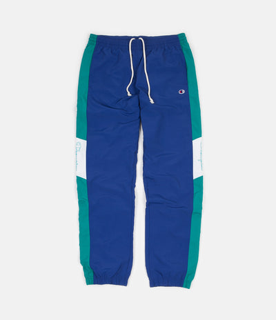 Champion Elastic Cuff Tracksuit Sweatpants - Blue / Green / White