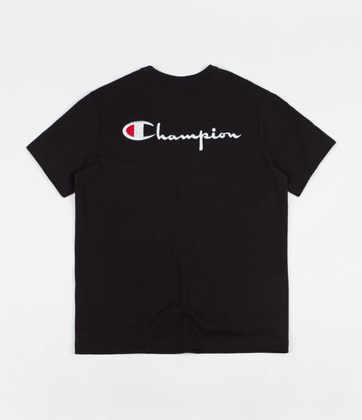 Champion Embroidered Back Logo T-Shirt - Black / White