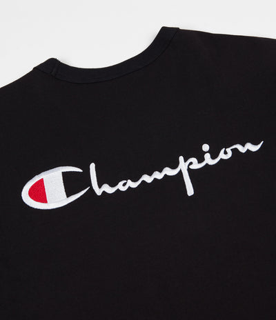 Champion Embroidered Back Logo T-Shirt - Black / White