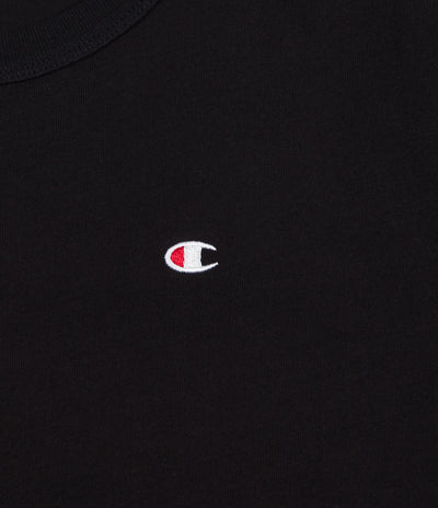 Champion Embroidered Back Logo T-Shirt - Black / White