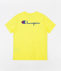 Champion Embroidered Back Logo T-Shirt - Yellow