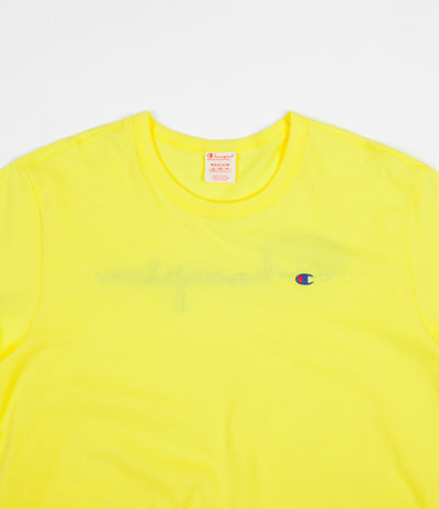 Champion Embroidered Back Logo T-Shirt - Yellow