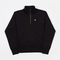 Champion Embroidered Half Zip Sweatshirt - Black thumbnail